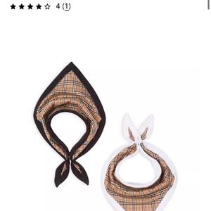 Burberry Plaid Baby Bibs in Beige, Black and White